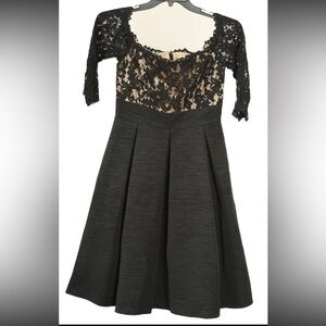 Eliza J Dress Women’s 6 Black Fit & Flare Lace Lined Pockets